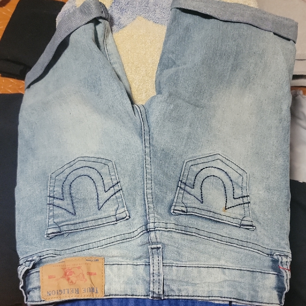 True Religion Faded Blue Denim Jeans